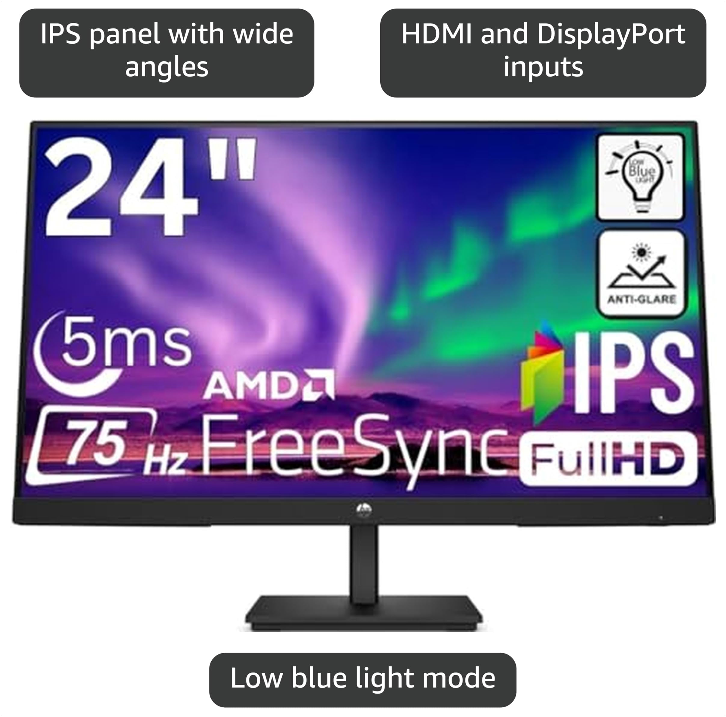 Amazon.com: HP V24v G5, 23.8-inch, Full HD (1920 x 1080) FHD